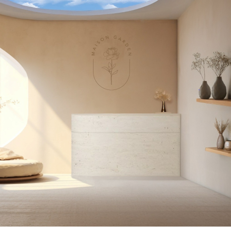 Artist Impression of the welcome area of the floral boutique. Photo Credit: Florte Design Pte Ltd